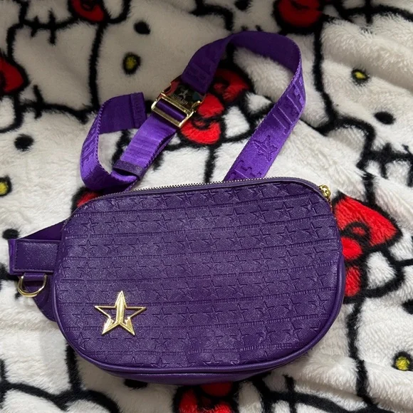 Jeffree Star Purple Crossbody Bag with Star Accent - Picture 1 of 7